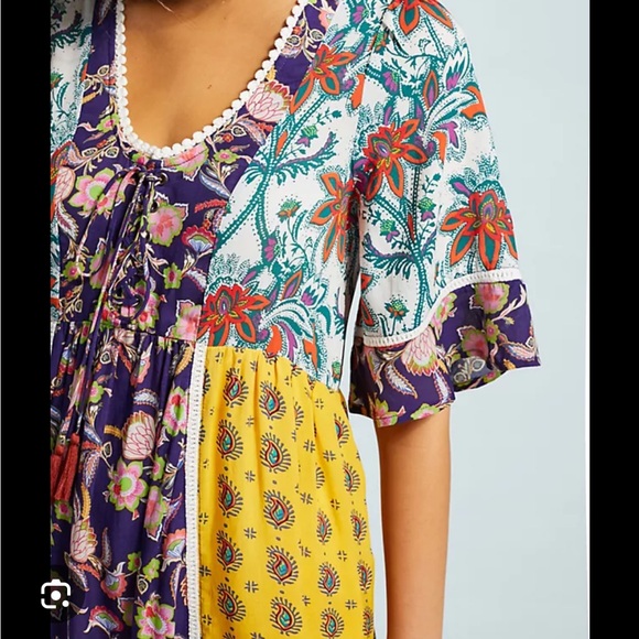 Floral Patchwork Women's Top - Picture 4 of 4